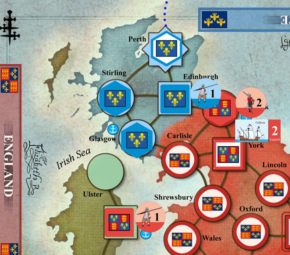 Scotland (France's ally) at the start
